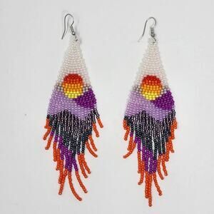 View Point Sunset Boho Beaded Earrings